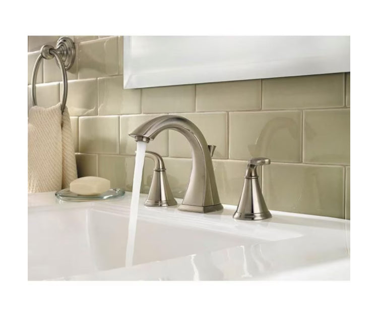 Pfister Pasadena 2-Handle 8-to-16-inch Widespread Bathroom Faucet/Vanity Tap in Nickel (Drain and Valve Incl.)