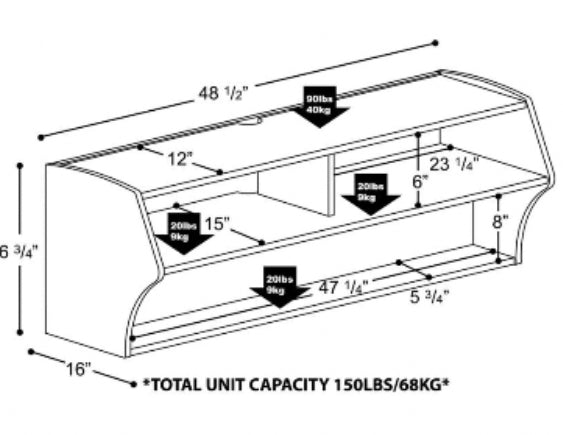 Prepac Altus Wall-Mounted TV Stand (NEW)