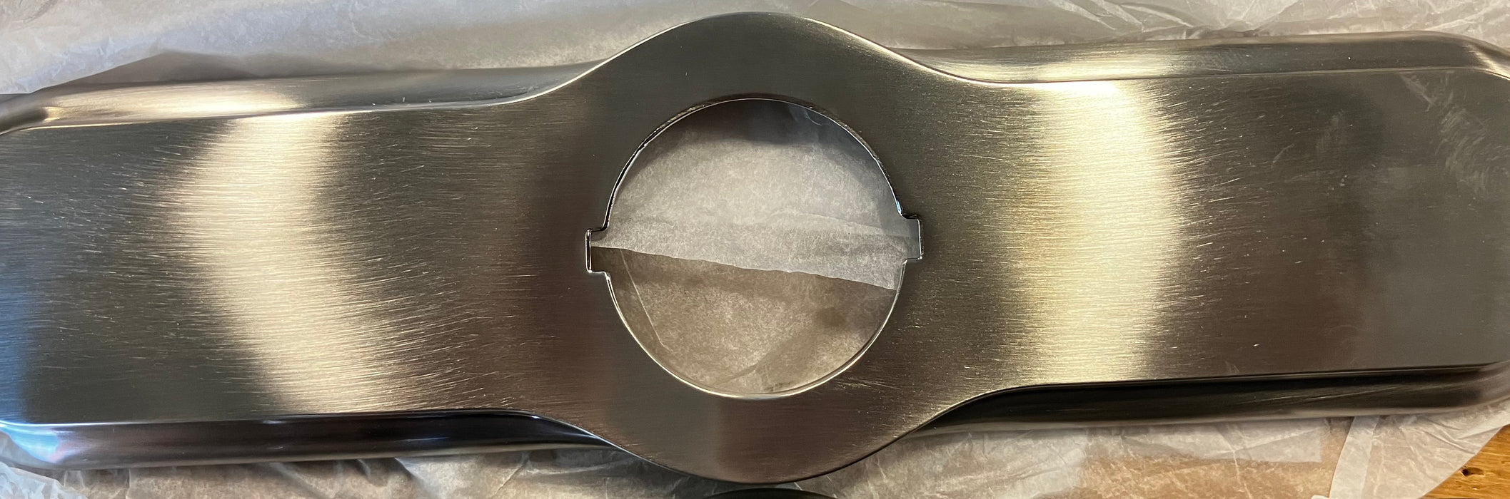 KOHLER 1-11/16 in. Metal 3-Hole Kitchen Faucet Escutcheon in Vibrant Stainless (NEW)