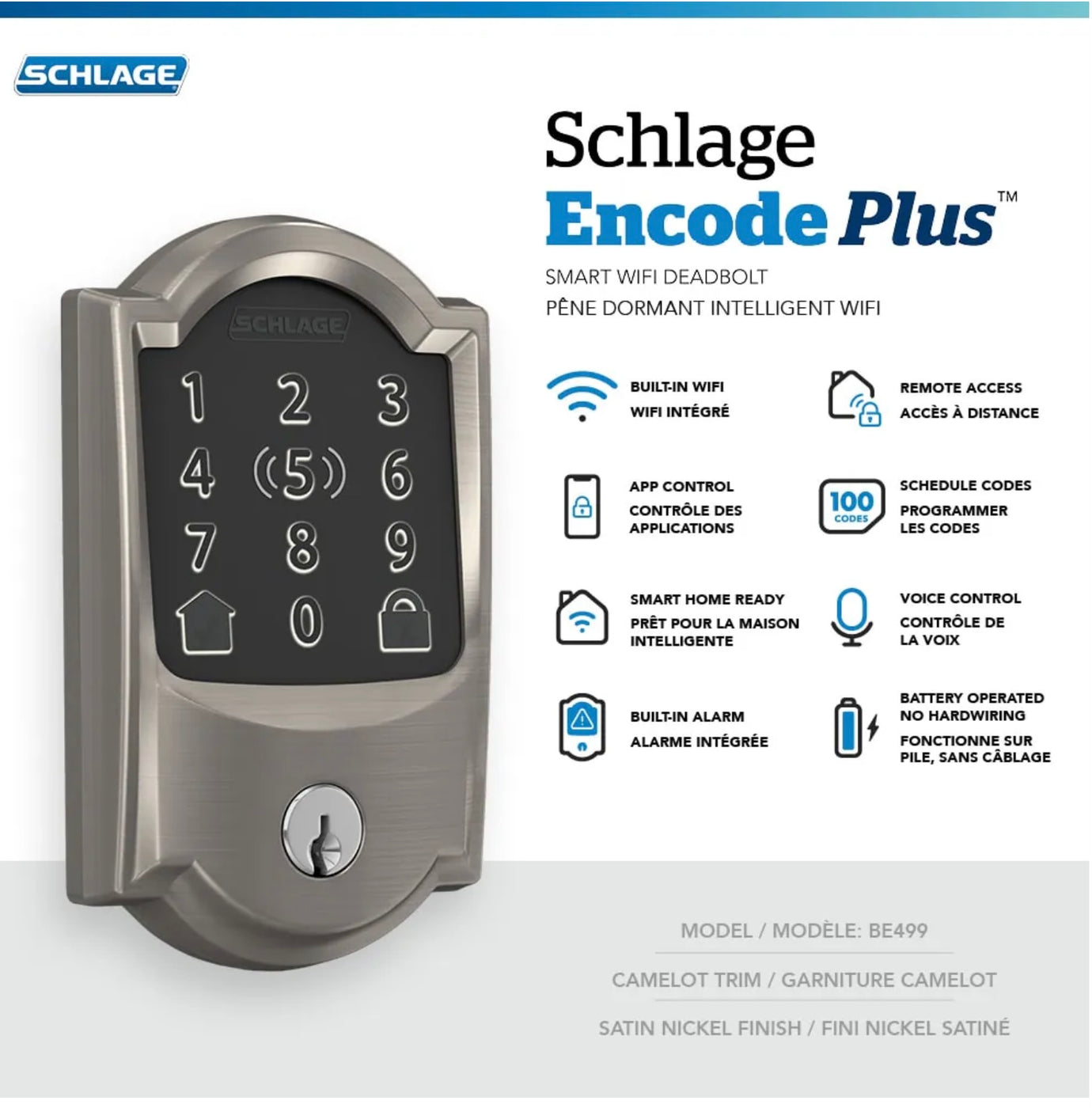 Installing Encode Plus Schlage Encode Plus Smart Lock Camelot Satin Nickel — Habitat for ...
