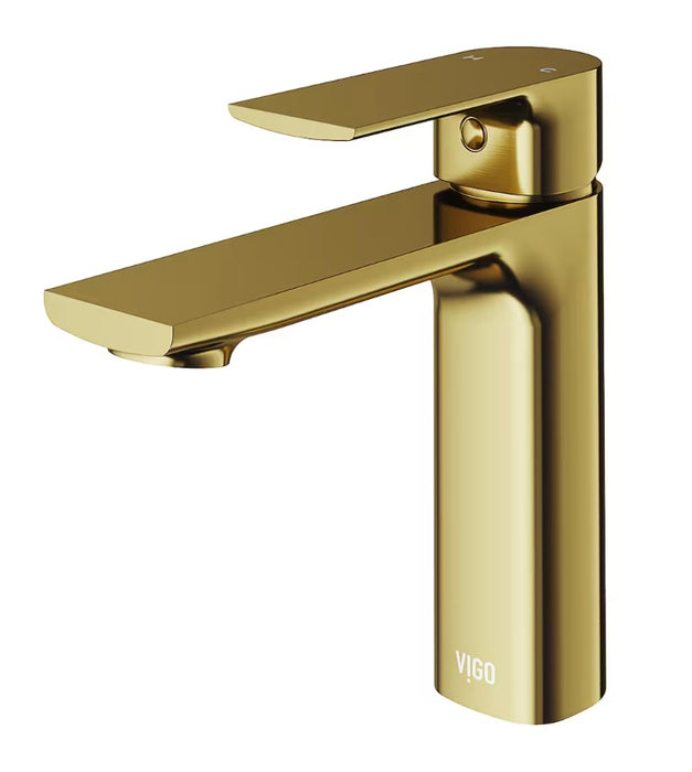 VIGO Davidson Single Hole Single-Handle Bathroom Faucet in Matte Brushed Gold (new)