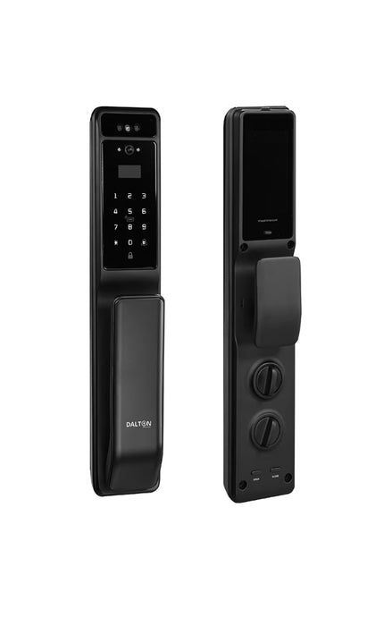 DALTON LOCKS Smart Lock Fingerprint Wi-Fi Deadbolt Camera, 3D Face Rec Black Works with Google & Alexa (Used)