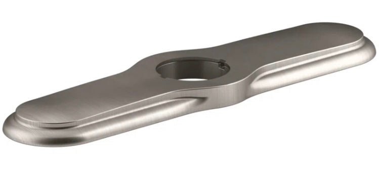 KOHLER 1-11/16 in. Metal 3-Hole Kitchen Faucet Escutcheon in Vibrant Stainless (NEW)