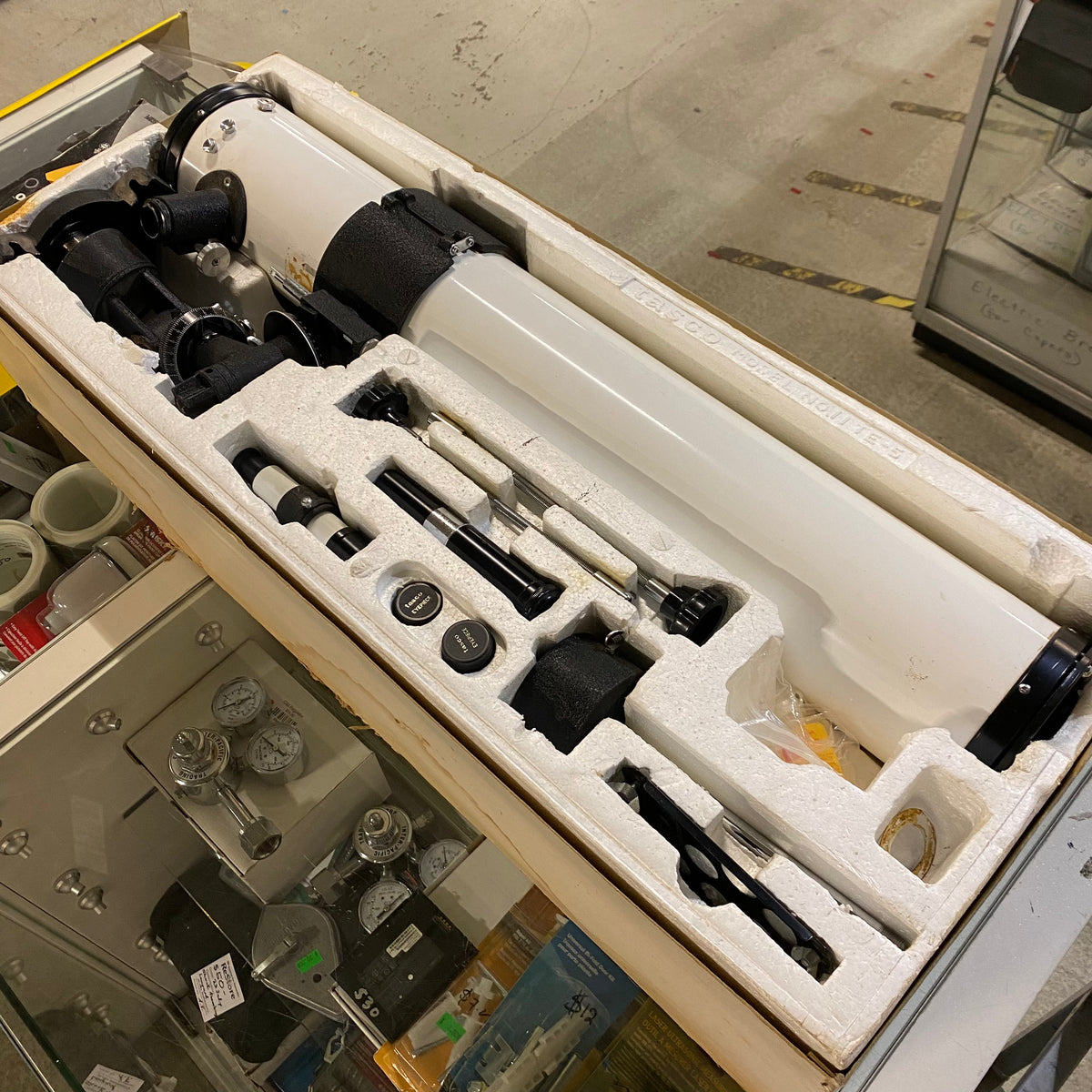 Vintage Telescope with Wood Stand — Habitat for Humanity Greater Vancouver