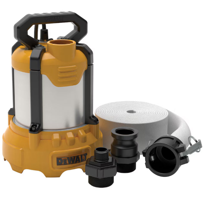 DEWALT 1/3 HP Submersible Multi-Purpose Utility Pump and Hose Kit (Used)