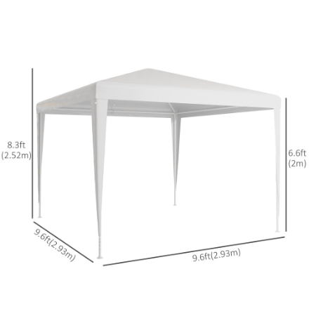 Outsunny 10x10FT Folding Patio Garden Canopy Tent (New)
