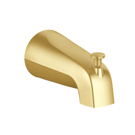 HDG Single Handle Wall Mount 1-Spray Bathtub Shower Faucet with Rain Shower Head in Matte Gold (New)