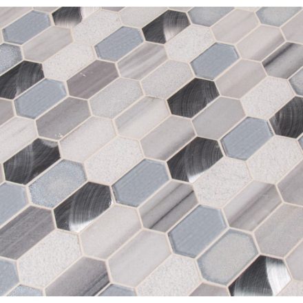 MSI Stone ULC Harlow Picket 12-inch x 12-inch Glass Metal Stone Mesh-Mounted Mosaic Tile (New)