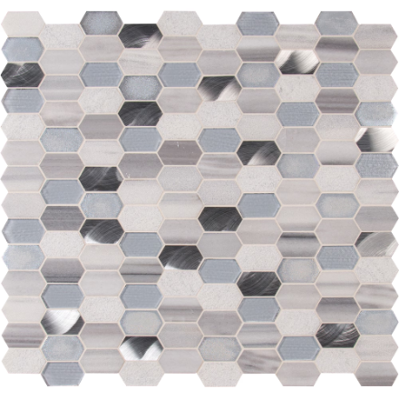 MSI Stone ULC Harlow Picket 12-inch x 12-inch Glass Metal Stone Mesh-Mounted Mosaic Tile (New)