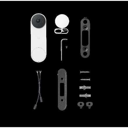 Google Nest (Wired) Wi-Fi Video Doorbell (3rd Gen) with 2K Video and Gemini - Hazel (New)