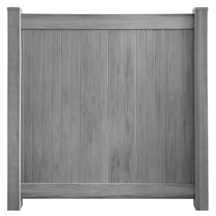 Creative Surfaces® 6' x 6' Vinyl Woodgrain Fence Panel Hazy Grey (Unassembled) (New)