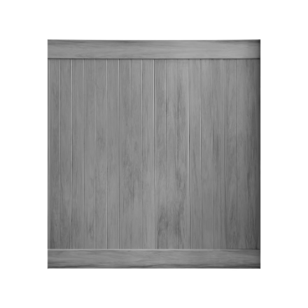 Creative Surfaces® 6' x 6' Vinyl Woodgrain Fence Panel Hazy Grey (Unassembled) (New)