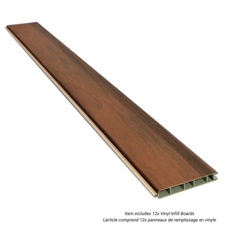 Creative Surfaces® 6' x 6' Horizontal Vinyl Woodgrain Fencing Boards Brown (12-Pack) (New)