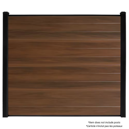 Creative Surfaces® 6' x 6' Horizontal Vinyl Woodgrain Fencing Boards Brown (12-Pack) (New)