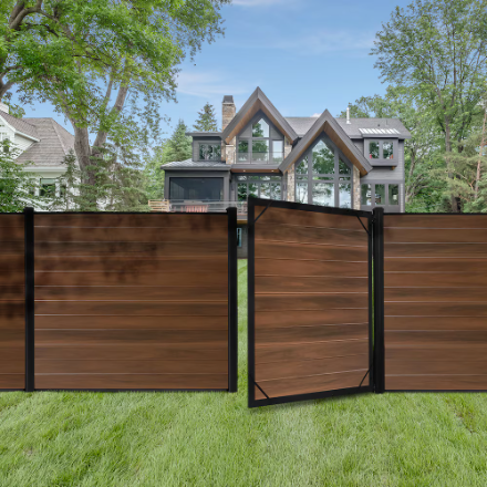 Creative Surfaces® 6' x 6' Horizontal Vinyl Woodgrain Fencing Boards Brown (12-Pack) (New)