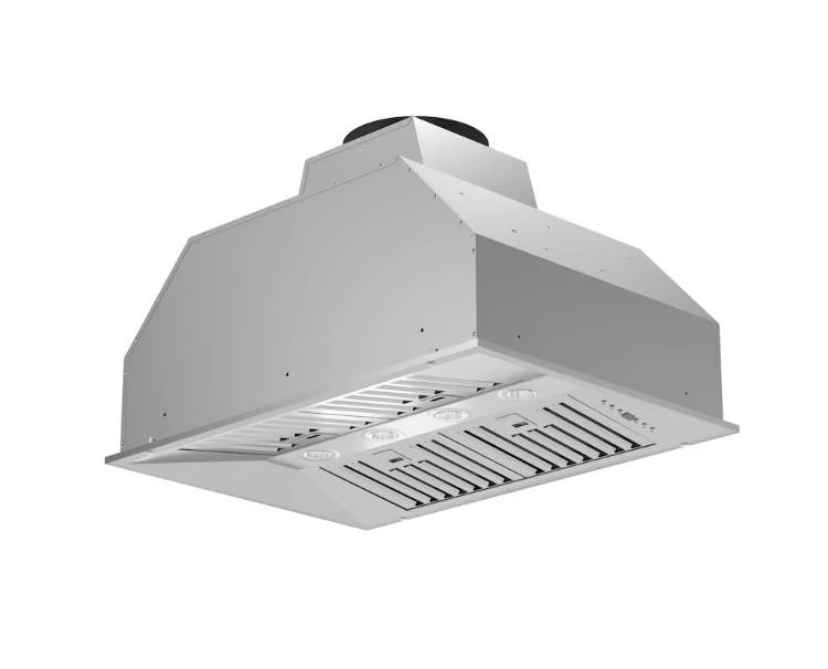 Forno Altilia 36-inch Insert Range Hood, 1200 CFM Double Motor, 4 Speed Control, All Stainless Steel