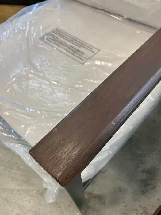 Faux Wood and Metal Outdoor Chair