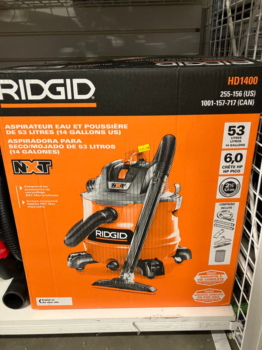 Ridgid 53L Wet Dry Shop Vac (new)