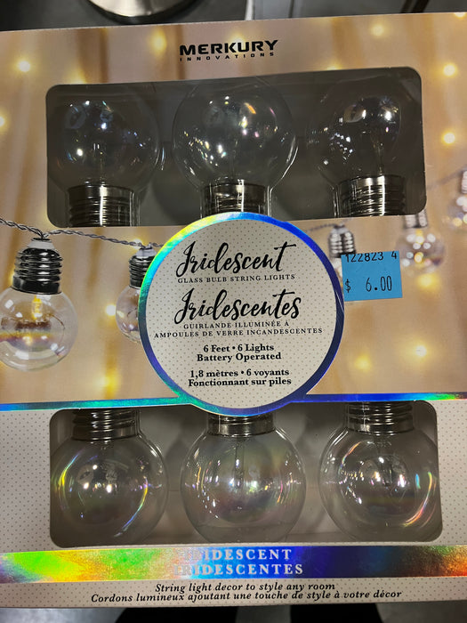 Iridescent Glass Bulb String Lights