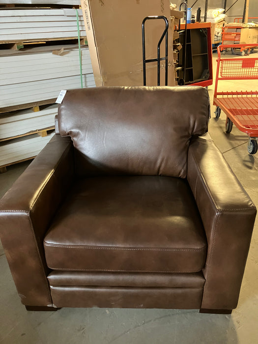 Brown Leather Armchair (new)