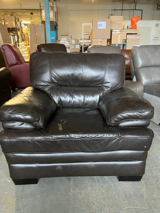 Brown Leather Armchair (new)