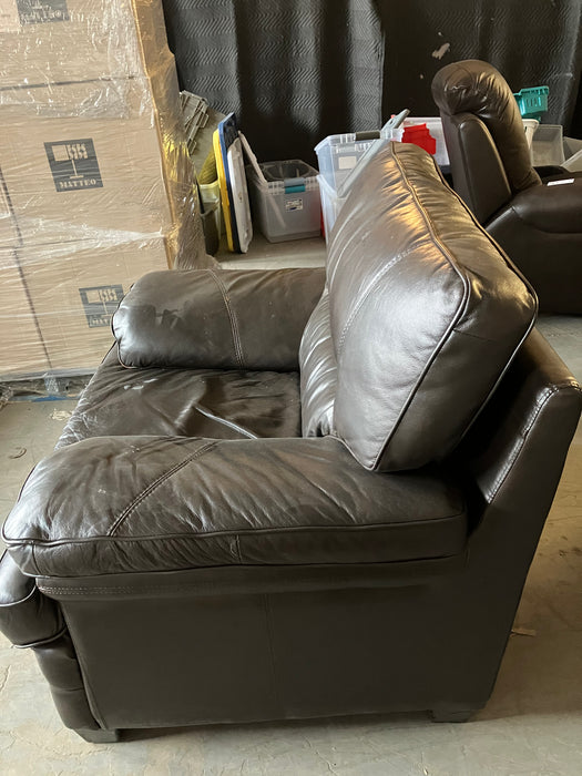 Brown Leather Armchair (new)
