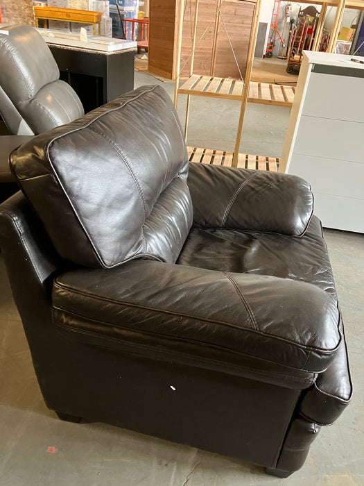 Brown Leather Armchair (new)