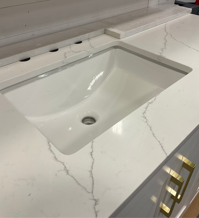 Wyndham Collection 60" White Single Vanity with Carrara Cultured Marble Top (New)