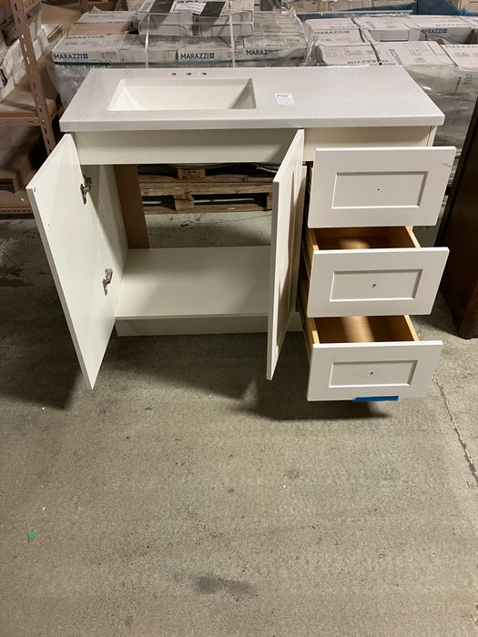 White Bathroom Vanity - (new)