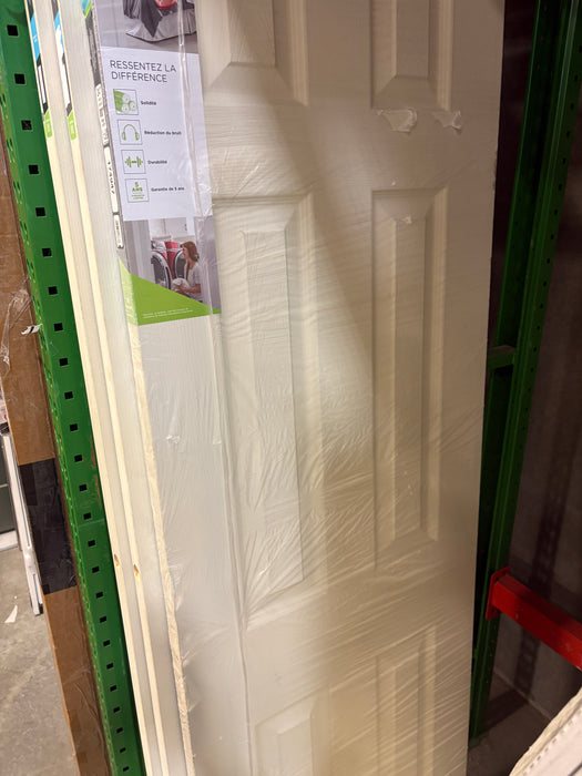 Masonite 24-inch x 80-inch Primed 6 Panel Solid Core Textured Interior Door Slab (NEW)