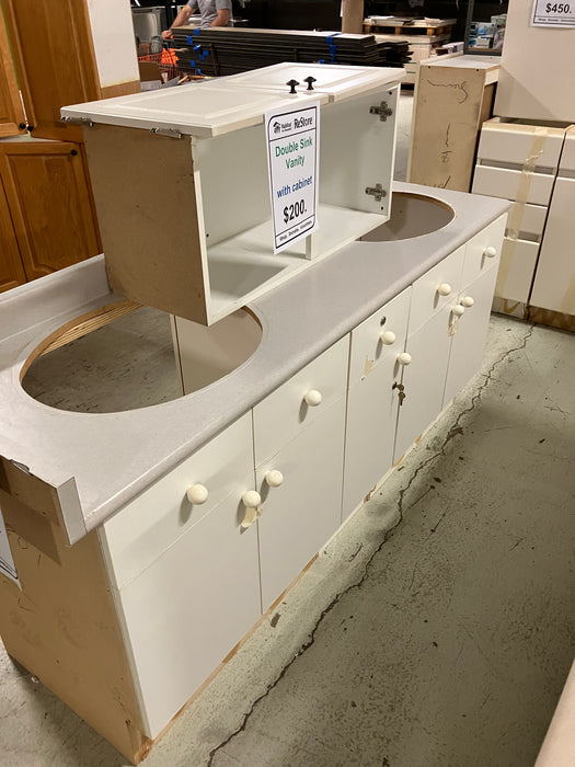 Double Sink Vanity with Cabinets