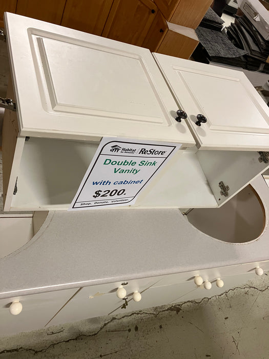 Double Sink Vanity with Cabinets