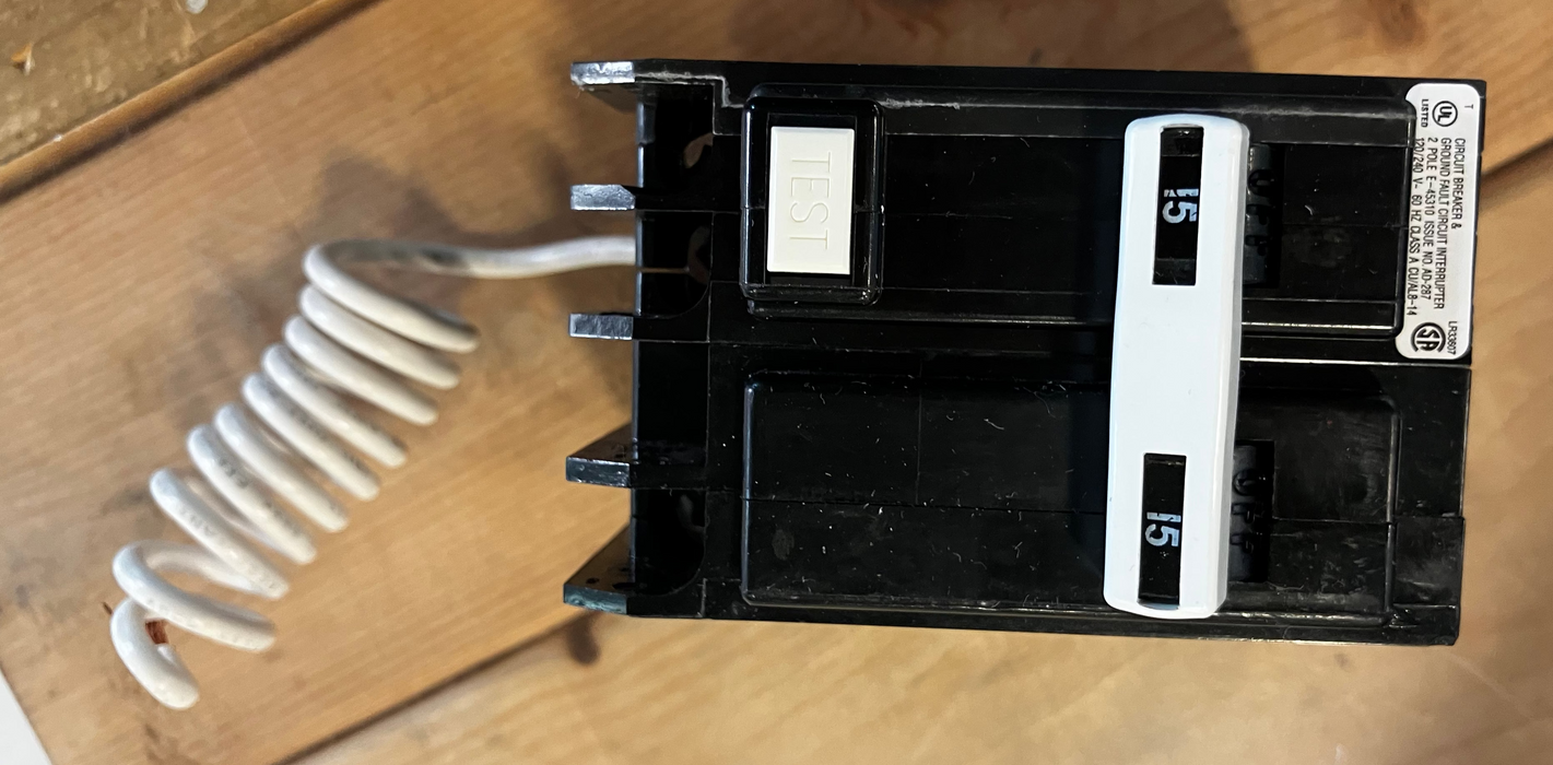 Eaton 15 Amp BR Type 2-Pole GFCI Breaker with Self-Test