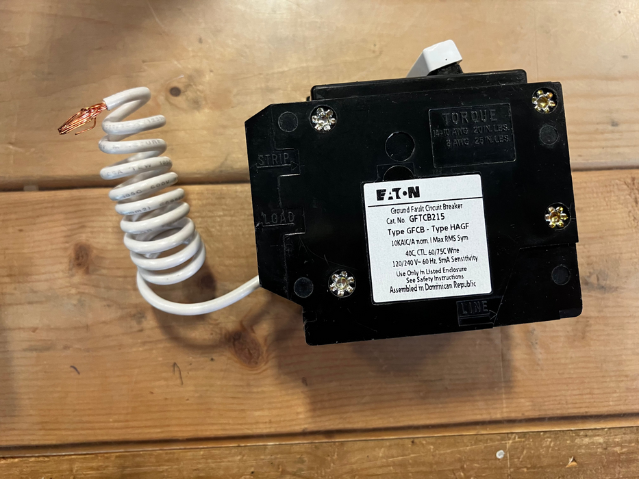 Eaton 15 Amp BR Type 2-Pole GFCI Breaker with Self-Test