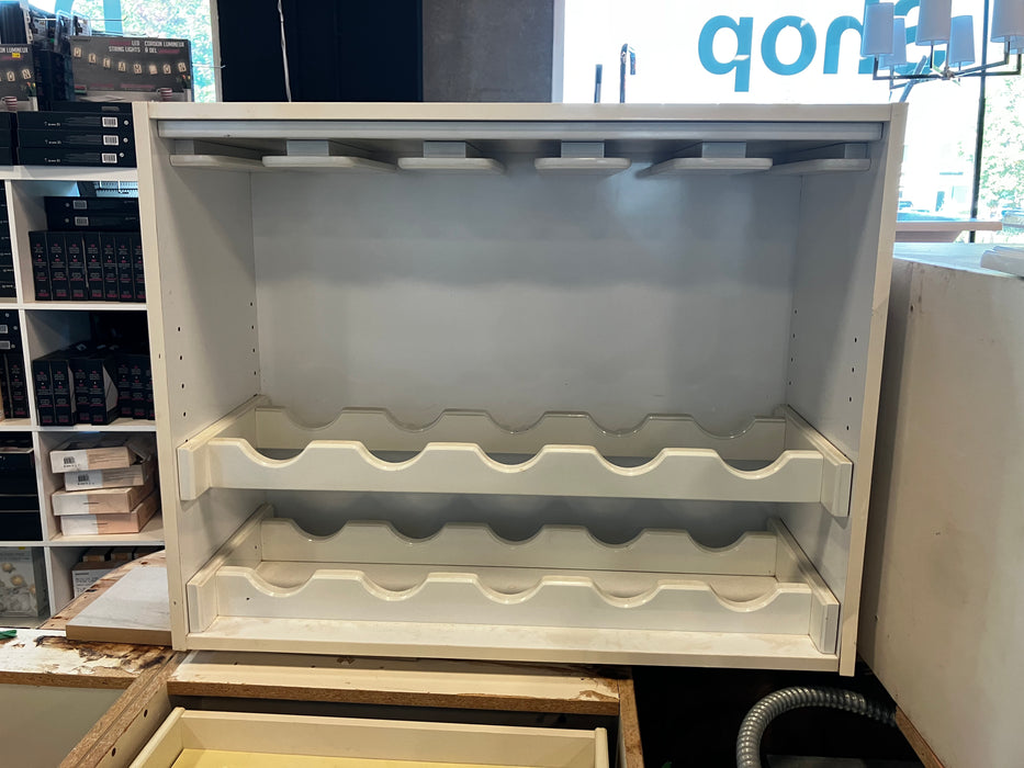 White Kitchen Beveled Cabinets