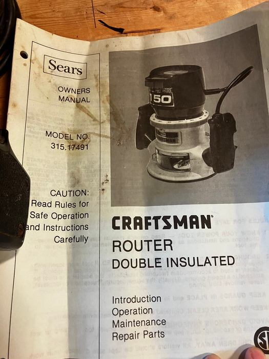 Craftsman Router Table & Sears Router (USED)