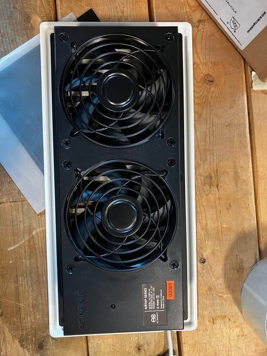 AC INFINITY AIRTAP AC-RBF42-W 120 CFM 4" x 12" Quiet Register Booster Fan w/ Thermostat, Heating Cooling AC Vent (NEW)