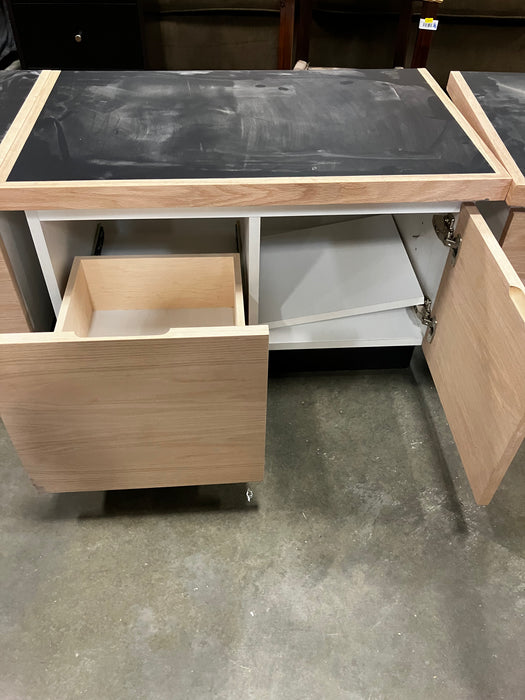 Unstained Cabinet with shelf and drawer (NEW)
