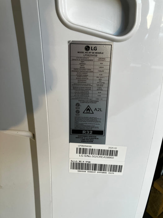 LG Electronics 8,000 BTU SACC (12,000 BTU ASHRAE) Portable Air Conditioner (NEW)