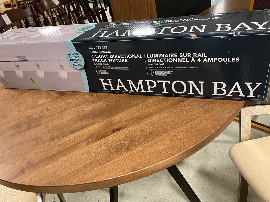Hampton Bay Hardingbrook 36-inch 4-Light Chrome Fixed Linear Track Lighting Kit with Adjustable Frosted Glass Track Heads(new)