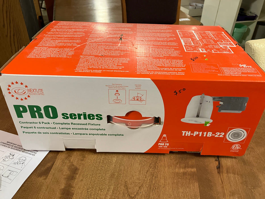 Nextlite 6 Pack 4 Inch. Gimbal Par20 White Recessed Kit (new) Ak