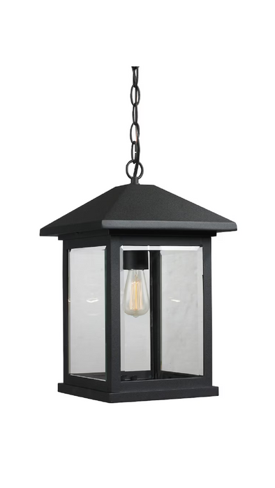 Z-Lite Z-Lite Portland Transitional Black 1 Light 15.25 inch Outdoor Chain Light