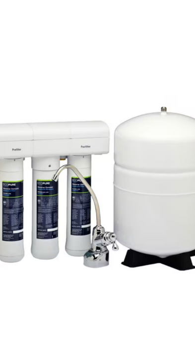 EcoPure Reverse Osmosis Undersink Chlorine, Lead, and Microbe Water Filtration System (New)