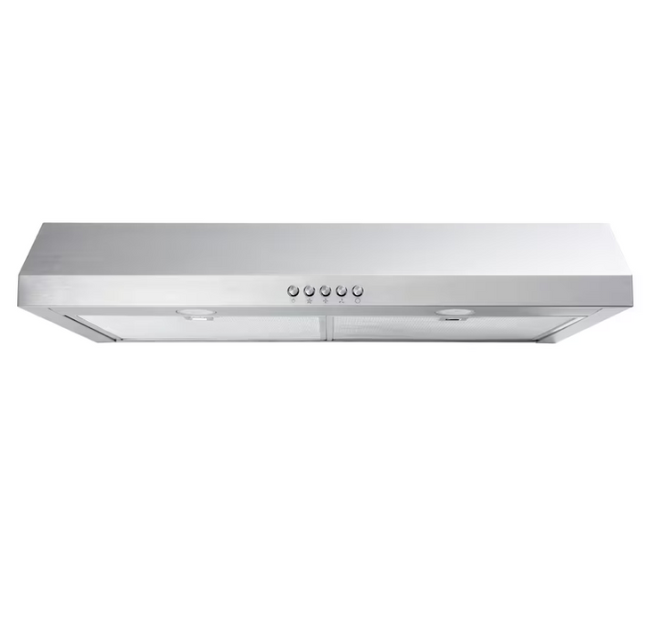 Vissani 30-inch 320CFM Convertible Under Cabinet Range Hood with 3-Speed Setting in Stainless Steel