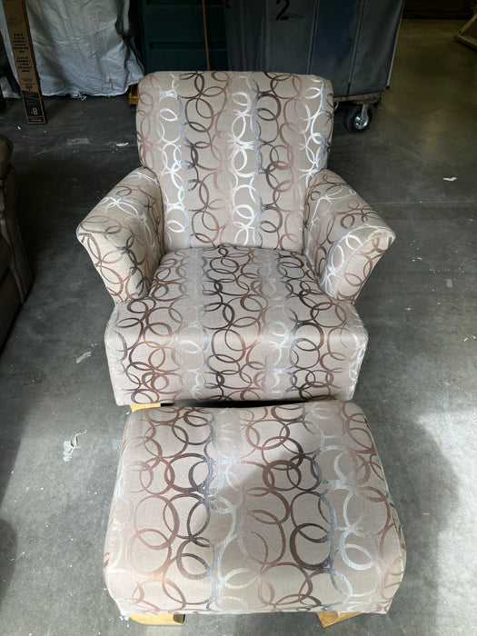 Geometric Armchair & Footrest Set (USED)