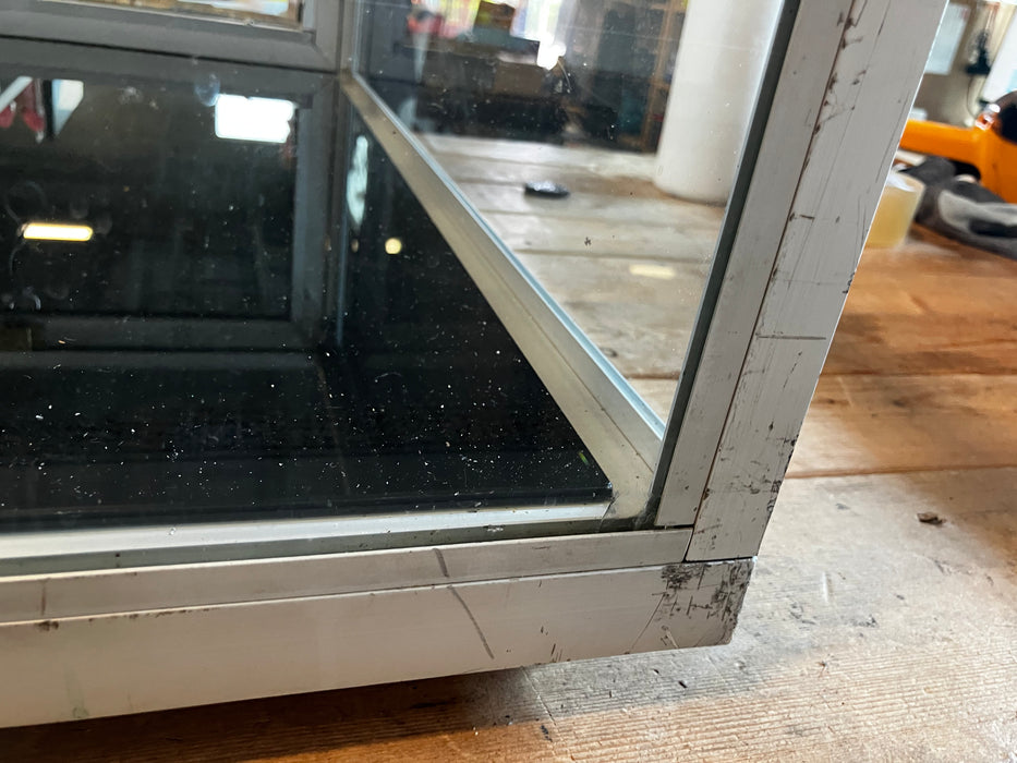 Square Glass Display Case with Lock & Key 26.5”x26.5”x13.5” (USED)