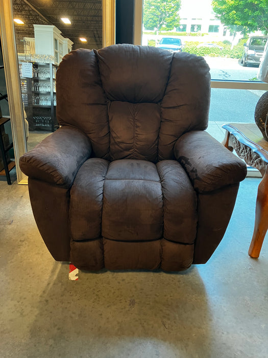 Chocolate Brown Coloured Microsuede Recliner (USED)
