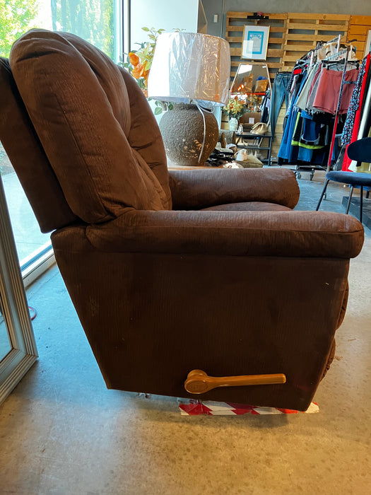 Chocolate Brown Coloured Microsuede Recliner (USED)