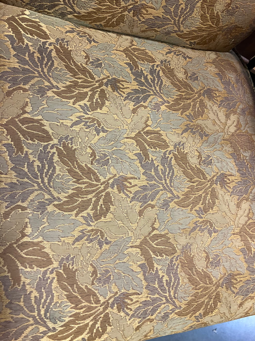 Vintage Style Chair With A Leaf patterned Fabric (USED)