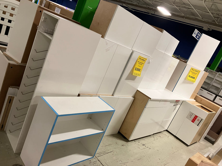 White Glossy Style 18 Cabinet Set (new)